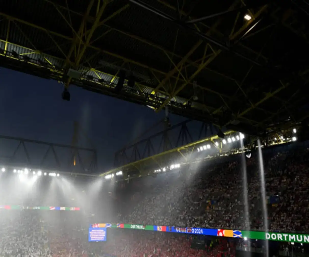 A Hooded Man on the Stadium Roof was the Reason for the Late Start of Germany vs Denmark