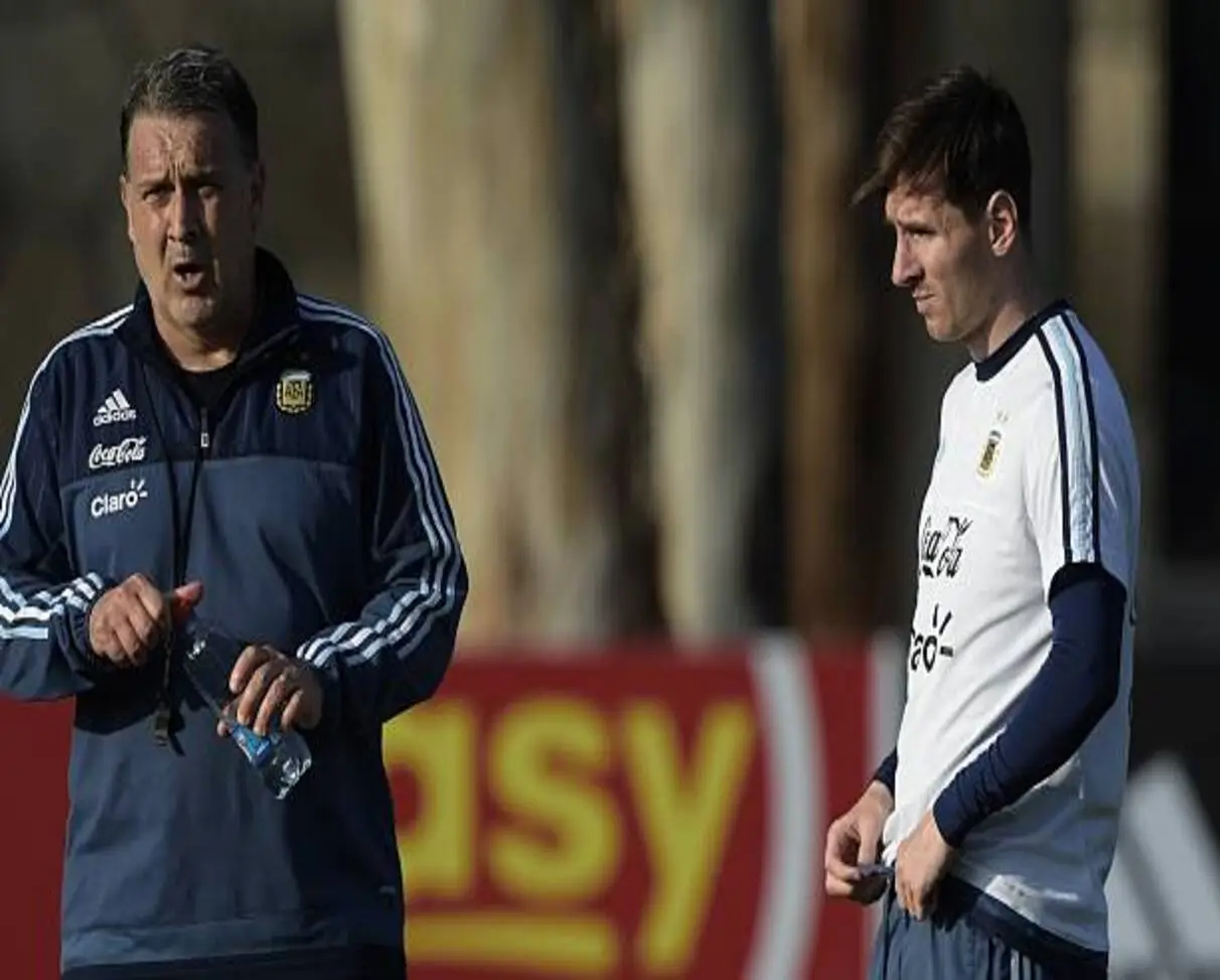 Lionel Messi with Tata Martino