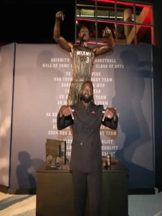 Heat Unveil Dwyane Wade Statue at Kaseya Center Entrance